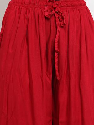 drawstring waist flared palzzo - 17130895 - Standard Image - 5