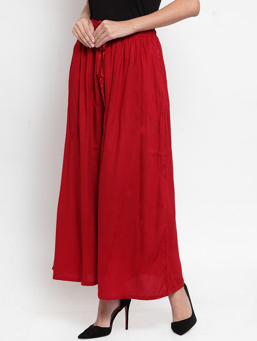 drawstring waist flared palzzo - 17130895 - Zoom Image - 2