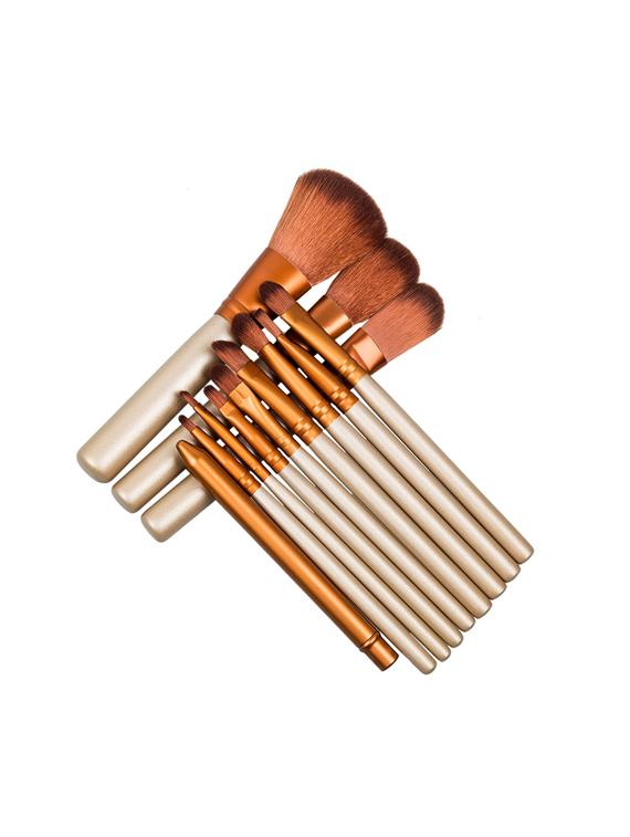 pack of 12 professional makeup brushes(brown) - 17131344 - Zoom Image - 2