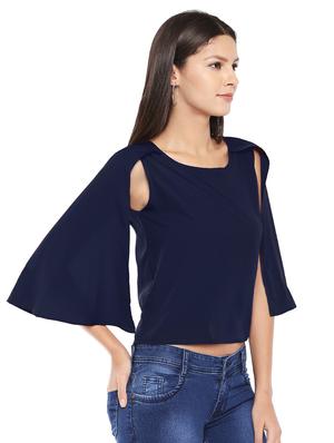 capelet sleeves solid top - 17134205 - Standard Image - 2
