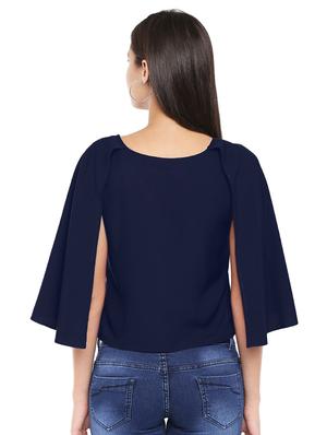 capelet sleeves solid top - 17134205 - Standard Image - 3