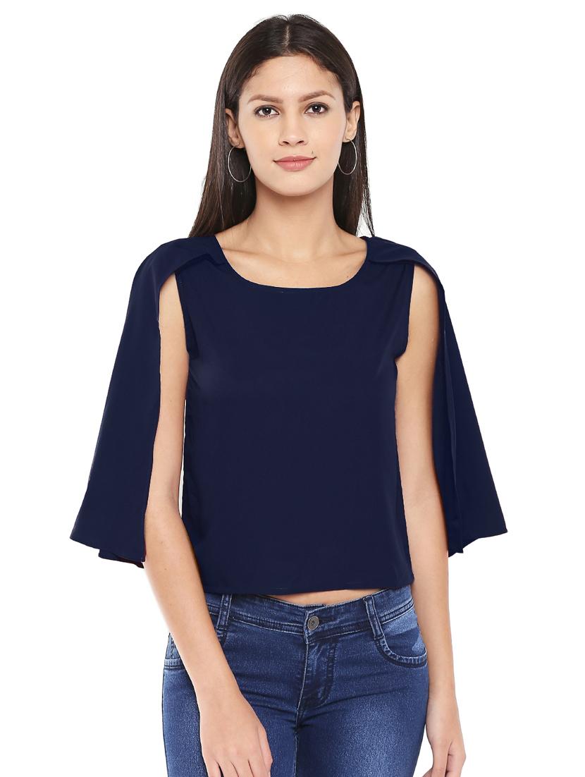 capelet sleeves solid top - 17134205 - Zoom Image - 1