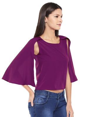 capelet sleeves solid top - 17134233 - Standard Image - 2
