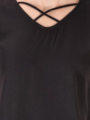 criss cross neck solid top - 17134254 - Standard Image - 5