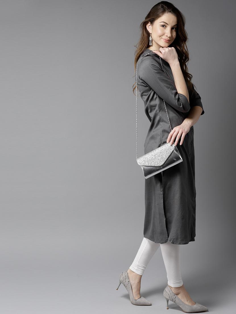 solid straight kurta - 17134345 - Zoom Image - 2