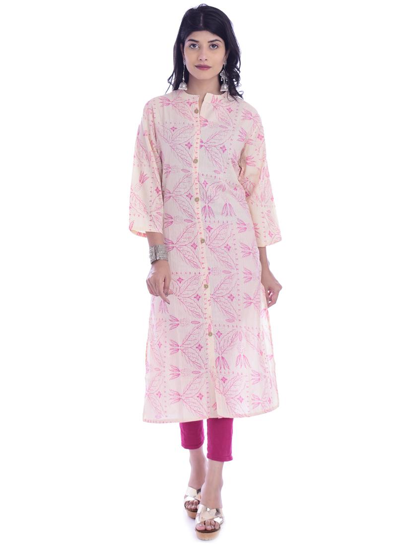 printed straight kurta - 17134451 - Zoom Image - 1