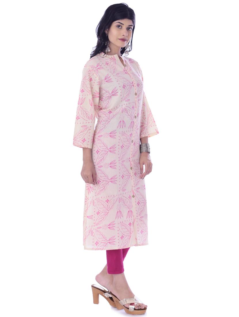 printed straight kurta - 17134451 - Zoom Image - 2