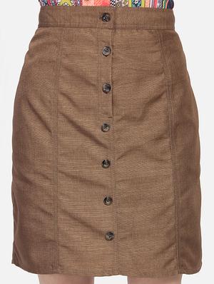 button up a-line skirt - 17134623 - Standard Image - 5