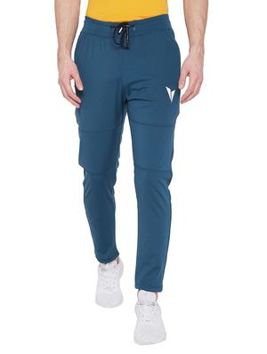teal blue solid full length track pant - 17134746 - Standard Image - 3