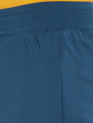 teal blue solid full length track pant - 17134746 - Standard Image - 5