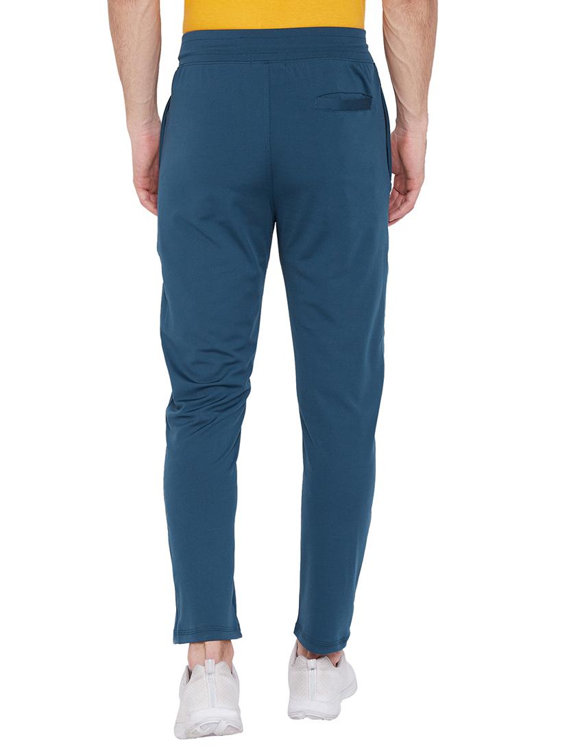 teal blue solid full length track pant - 17134746 - Zoom Image - 1