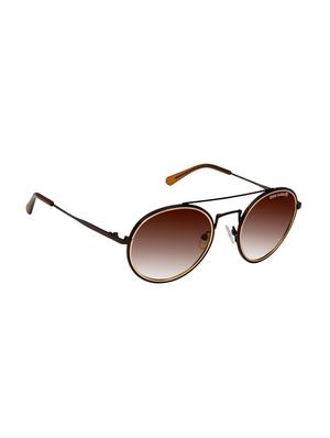 david blake brown round gradient polarized uv protected unisex sunglass - 17136369 - Standard Image - 2