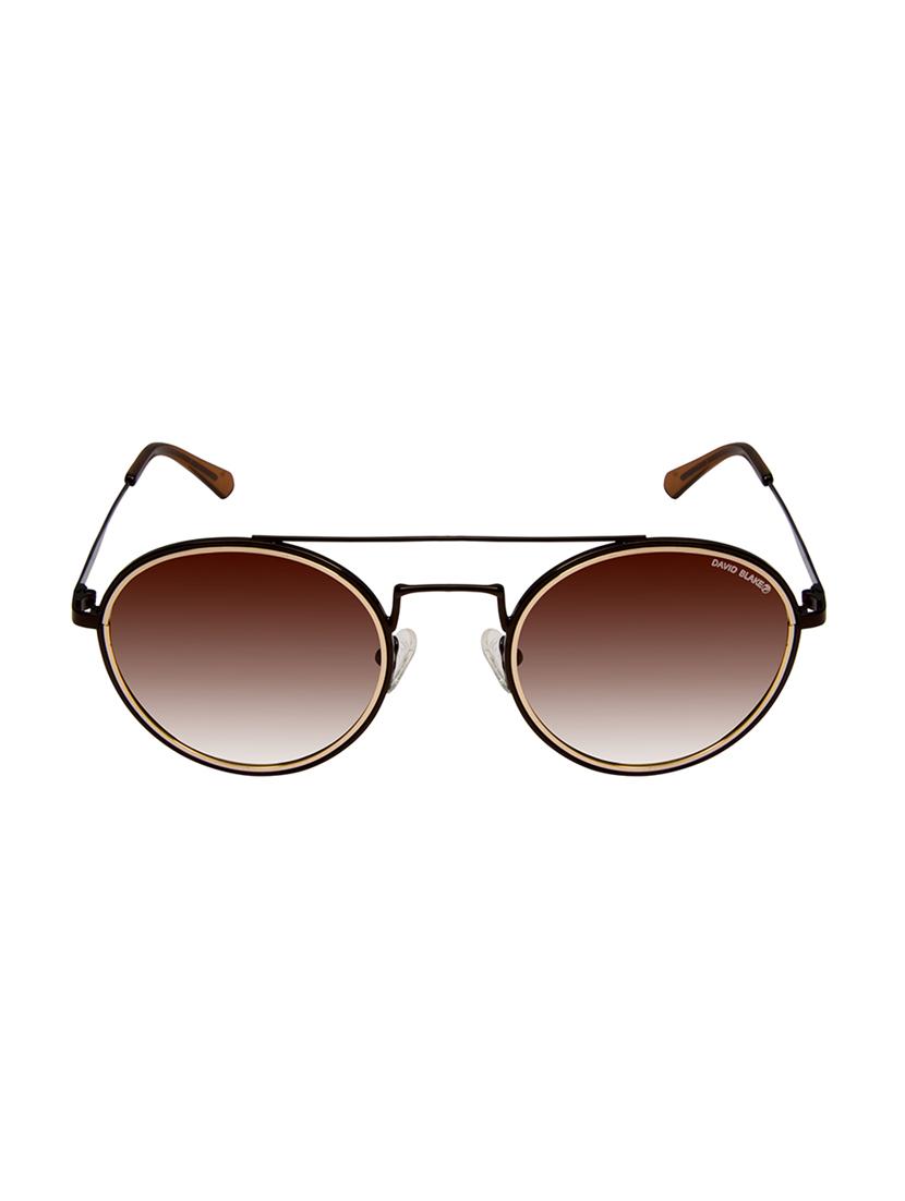 david blake brown round gradient polarized uv protected unisex sunglass - 17136369 - Zoom Image - 1