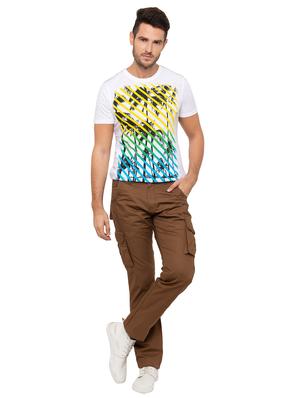 brown solid cargo trouser - 17136520 - Standard Image - 4