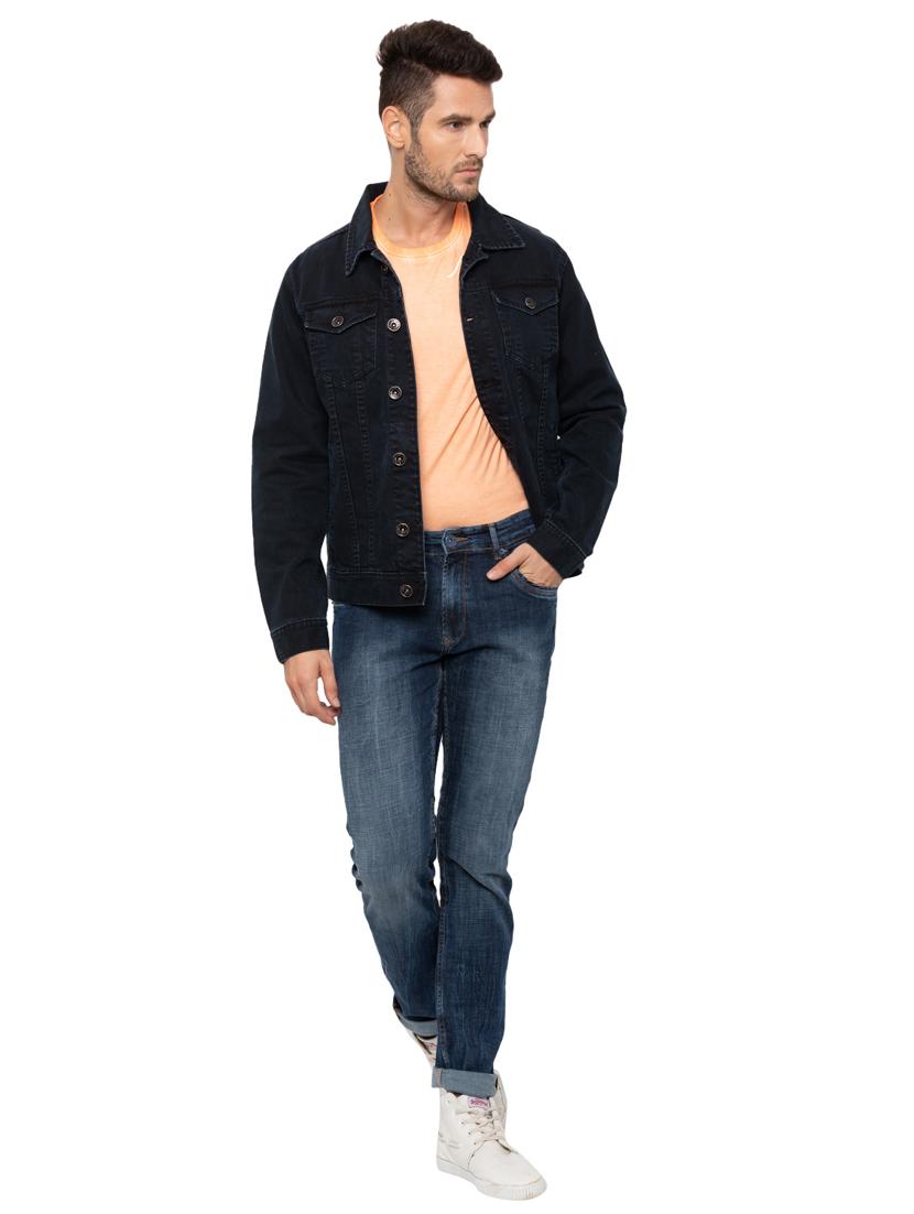 black solid denim jacket - 17136533 - Zoom Image - 4