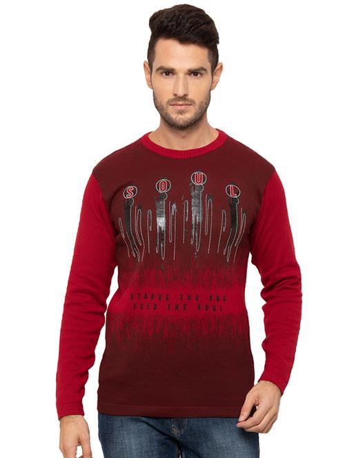 red front print t-shirt - 17136575 - Standard Image - 1