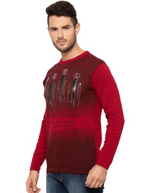 red front print t-shirt - 17136575 - Standard Image - 2
