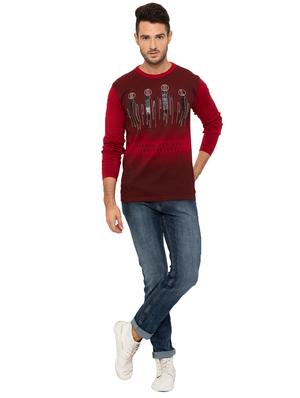 red front print t-shirt - 17136575 - Standard Image - 4