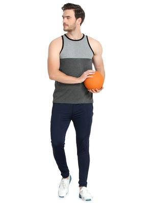 grey color block vest - 17136881 - Standard Image - 4