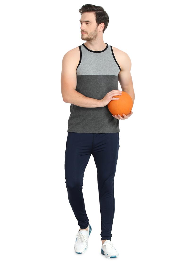 grey color block vest - 17136881 - Zoom Image - 4