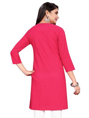 solid straight kurti - 17137321 - Standard Image - 3