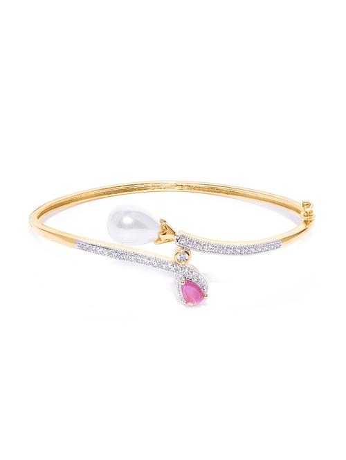 pink metal beaded bracelet - 17137448 - Standard Image - 1