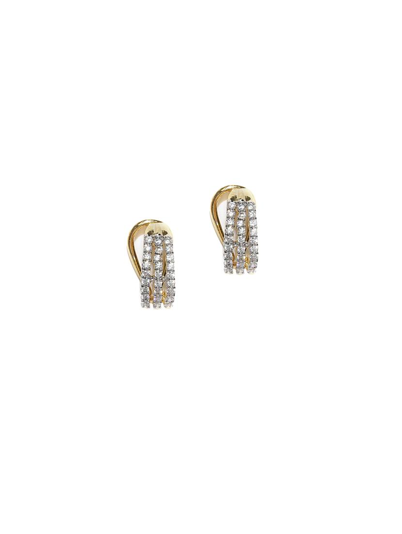 gold metal studs earring - 17137462 - Zoom Image - 1