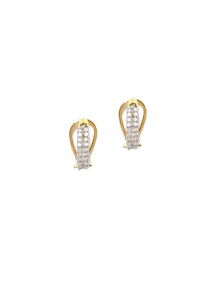 gold metal studs earring - 17137464 - Zoom Image - 1