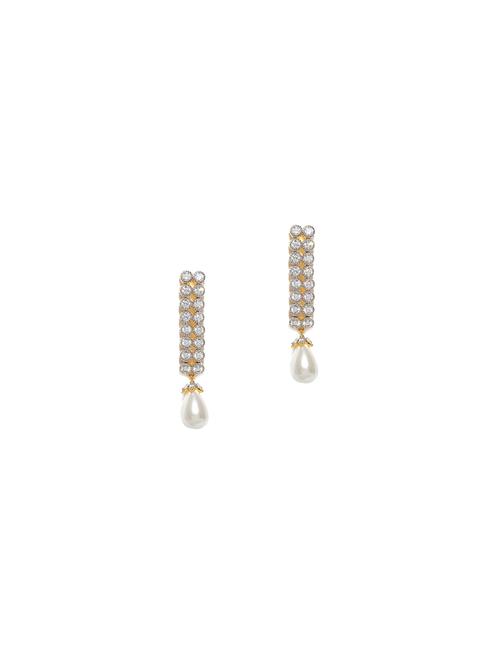 white metal drop earring - 17137484 - Standard Image - 1