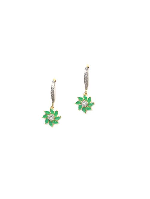 green metal drop earring - 17137493 - Standard Image - 1
