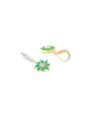 green metal drop earring - 17137493 - Standard Image - 2