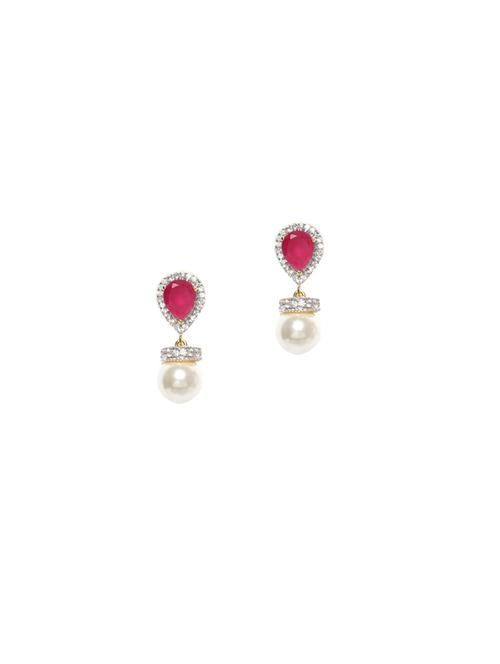red metal drop earring - 17137497 - Standard Image - 1