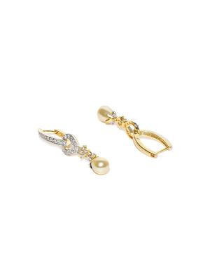 white metal drop earring - 17137507 - Standard Image - 2