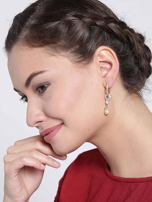 white metal drop earring - 17137507 - Standard Image - 3