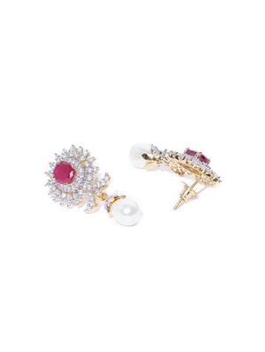 gold metal drop earring - 17137547 - Standard Image - 2