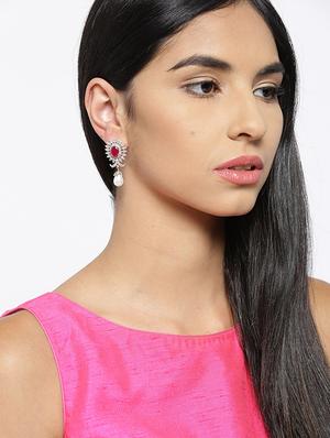 gold metal drop earring - 17137547 - Standard Image - 3
