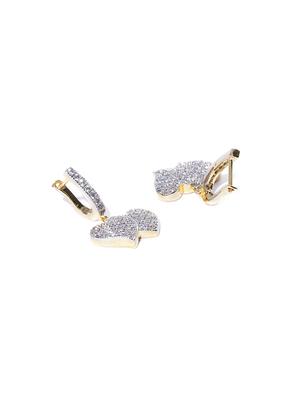 gold metal drop earring - 17137548 - Standard Image - 2
