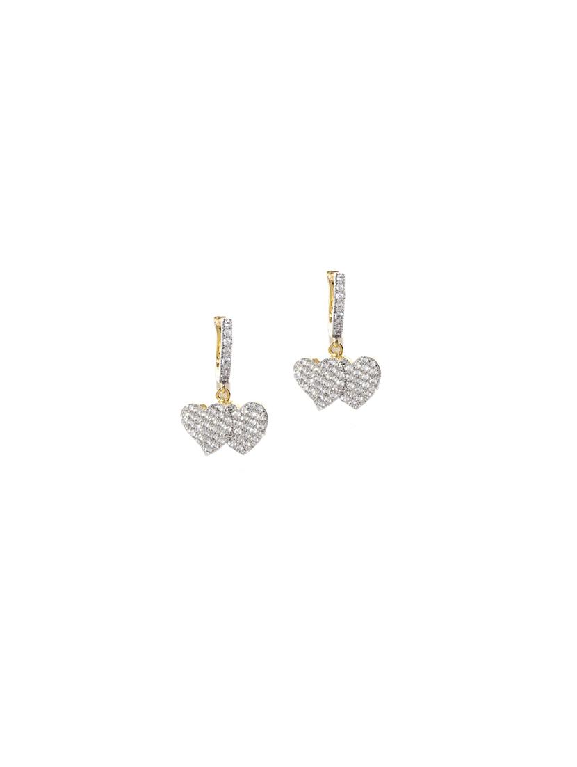 gold metal drop earring - 17137548 - Zoom Image - 1