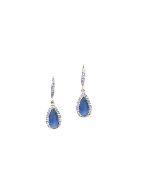 gold metal drop earring - 17137550 - Standard Image - 1