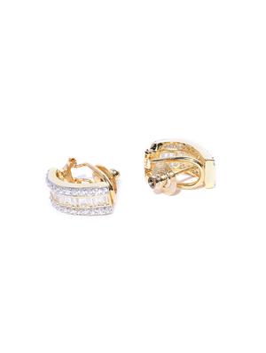 gold metal studs earring - 17137552 - Standard Image - 2