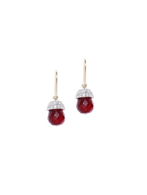 red metal drop earring - 17137562 - Standard Image - 1