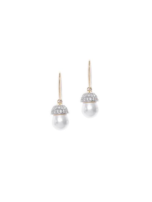 gold metal drop earring - 17137563 - Standard Image - 1