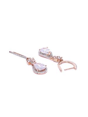 gold metal drop earring - 17137571 - Standard Image - 2