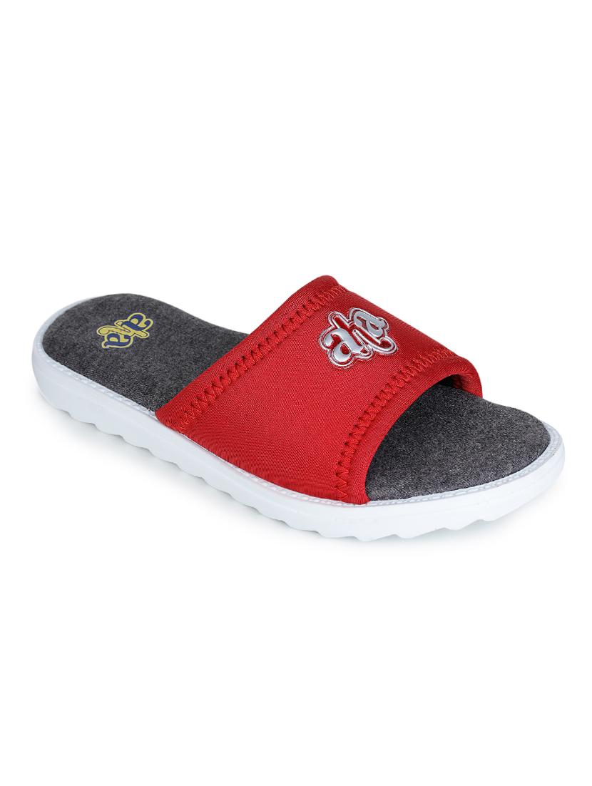 red slip on flip flops - 17137666 - Zoom Image - 1