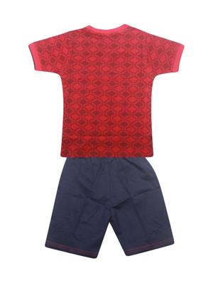 red cotton shorts set - 17137680 - Standard Image - 2