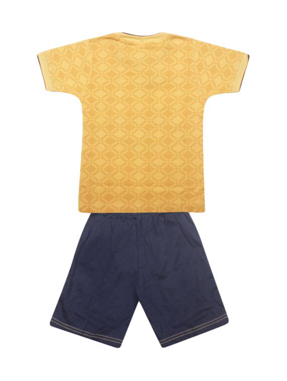 yellow cotton shorts set - 17137682 - Zoom Image - 2