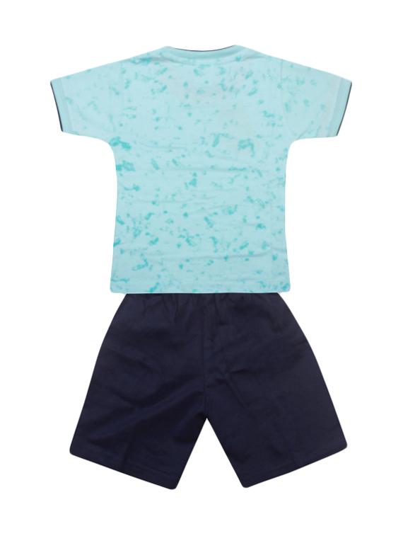 blue cotton shorts set - 17137686 - Zoom Image - 2