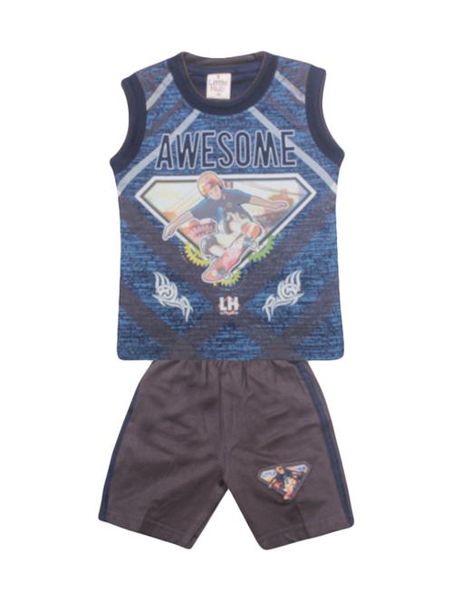 blue cotton shorts set - 17137691 - Standard Image - 1