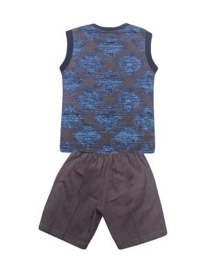 blue cotton shorts set - 17137691 - Standard Image - 2