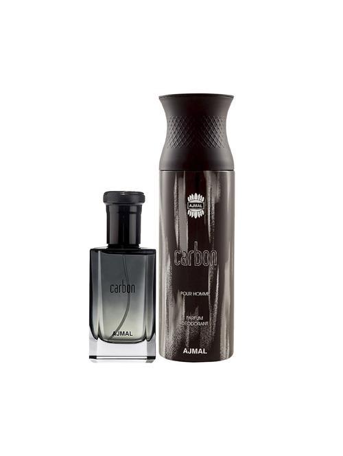 ajmal carbon edp spicy perfume 100ml for men and carbon homme deodorant spicy 200ml for men+ 2 parfum testers free - 17138041 - Standard Image - 1